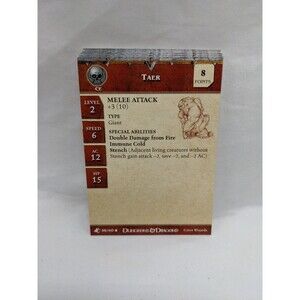 Lot Of (16) Dungeons And Dragons Abberations Miniatures Game Stat Cards
